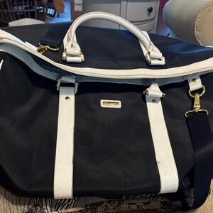 St. John Black Bag and white weekend duffle.  Roomy and stylish